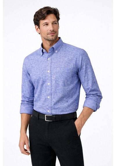 Lugon Klasik Regular Fit Uzun Kol Erkek Gömlek 7612 Mavi Lugon Klasik Regular Fit Uzun Kol Erkek Gömlek 7612 Mavi