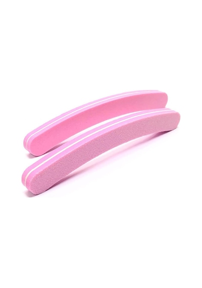 Koodmax Aşınmaya Dayanıklı Kumlu Çift Taraflı Tırnak Törpüsü Kavisli 100/180 Pembe