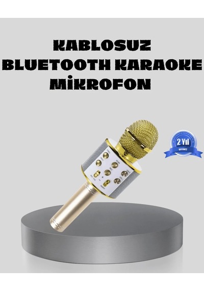 Ers Bluetooth Karaoke Mikrofon Şarjlı Uzun Pil Ömürlü Çok Fonksiyonlu