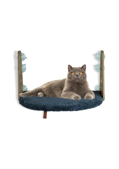 Vantuzlu Kedi Cam Yatağı, Pugalo Modeli Antrasit Renk