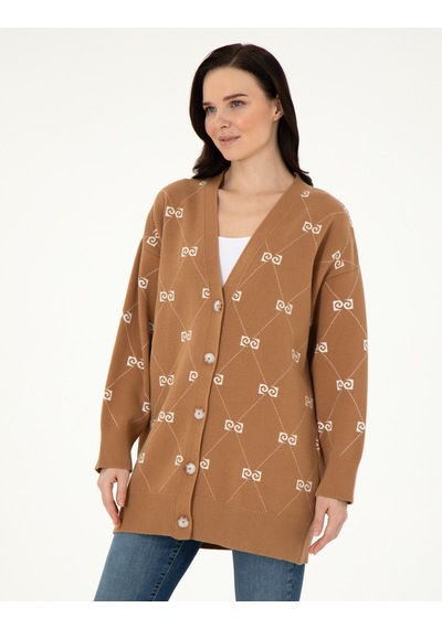 Pierre Cardin Kadın Camel Hırka Triko 50290627-vr015 Camel