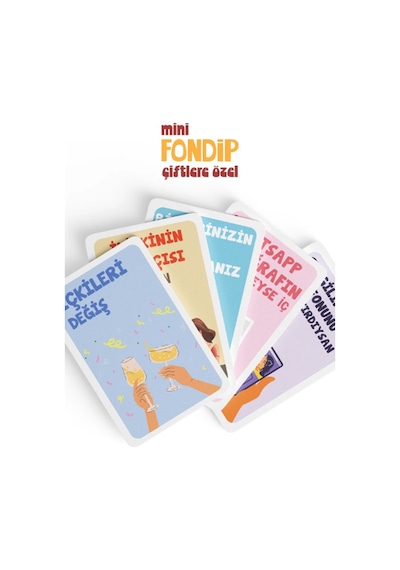 Mini Fondip Çiftlere Özel Eğlenceli Kart Oyunu