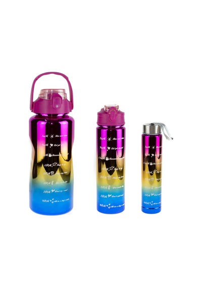Matara Üçlü Set 2000 Ml 900 Ml 500 Ml Neon Mix Renk Çok Renkli