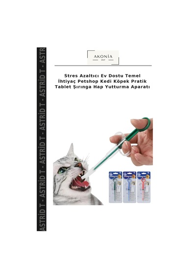 Azaltıcı Ev Dostu Temel İhtiyaç Petshop Kedi Köpek Pratik Tablet Şırınga Hap Yutturma Aparatı