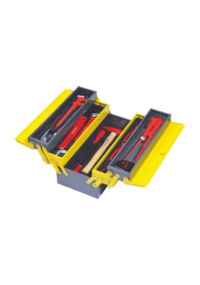 5 GÖZLÜ METAL TAKIM ÇANTASI TESİSATÇI 195X420X210 İZELTAŞ