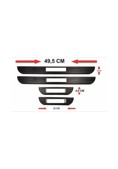Seat Kapı Eşiği Koruma Plastik 4 Lü Set