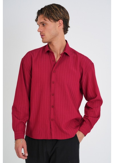 Redline Alto Erkek Oversize Gömlek Bordo