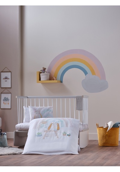 Nakışlı Bebek Nevresim Takımı Little Bunny Bebek - Sarı