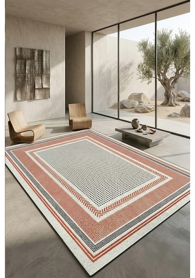 Orange Wicker Makinede Yıkanabilir Kaymaz Taban Leke Tutmaz Dijital Salon Halısı Mutfak Halısı Ve Yolluk Renkli