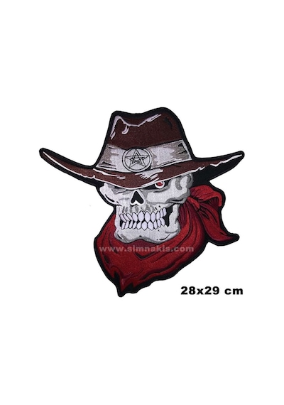 Kovboy Nakış Işleme Arma Patch Yama Pec 28X29 Cm