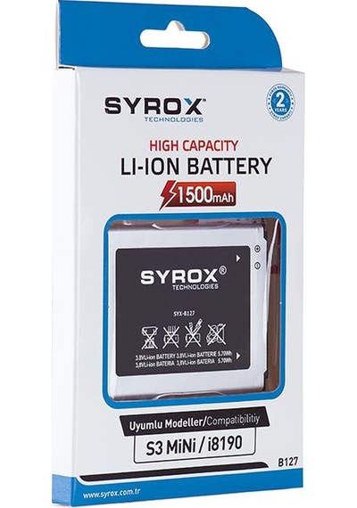 Syrox Samsung Uyumlu İ8190-S3 Mini-8160-Ace 2 Batarya