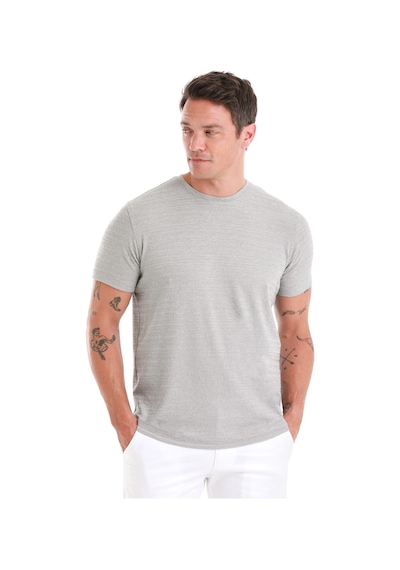 Hatemoğlu Gri Regular Fit Düz Bisiklet Yaka Tişört 35103024c013 007 Gri