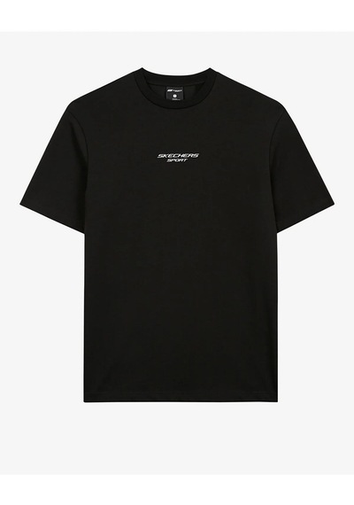 Skechers M Graphic Tee Reflect Logo Oversize T-Shirt Erkek Siyah Tshirt S231094-001