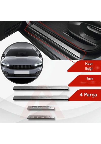 Fiat Egea Sd/hb/sw Kapı Eşiği Kromu 4 Parça P.çelik