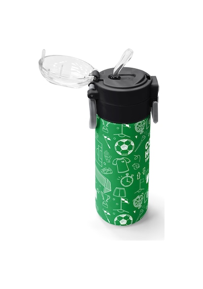 Coral High Kids Yeşil Futbol Desenli Pipetli Ve Direkt İçim Çelik Termos 500 Ml 38129 Yeşil