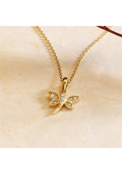 Goldkupe 14 Ayar Altın Taşlı Yusufçuk Kolye 2,03 Gr-1411