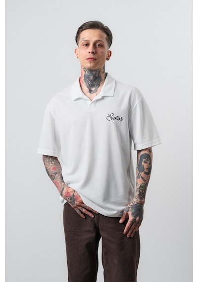 Respire Erkek Senor Yazılı Polo Yaka Regular Fit T-shirt Ekru Respire Erkek Senor Yazılı Polo Yaka Regular Fit T-shirt Ekru