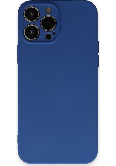 Apple iPhone  Uyumlu,  13 Pro Kılıf Nano İçi Kadife Silikon - Lacivert