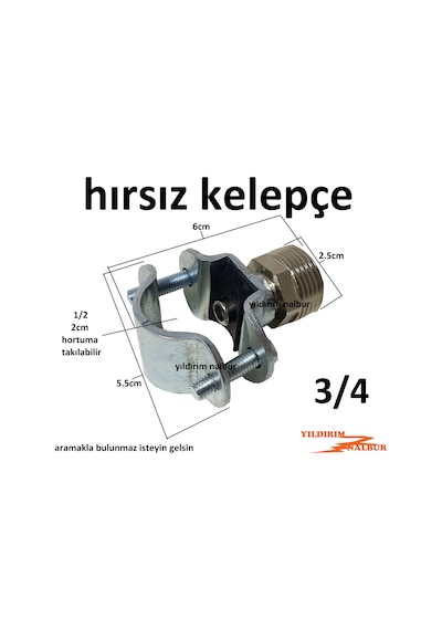 Kelepçe Su Tesisatı 25-20 Metal Su Alma Kelepçesi