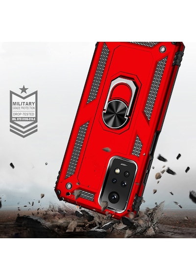 Xiaomi Redmi Note 12 Pro 4g Kılıf Kamera Koruyucu Manyetik Standlı Tank Koruma Pazarplus Mavi