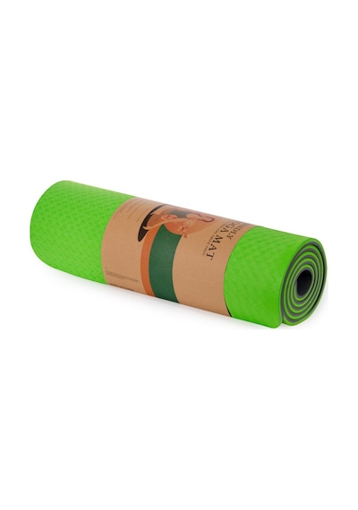 Cosfer 8Mm Çift Taraflı Çevre Dostu Yoga Matı Yeşil