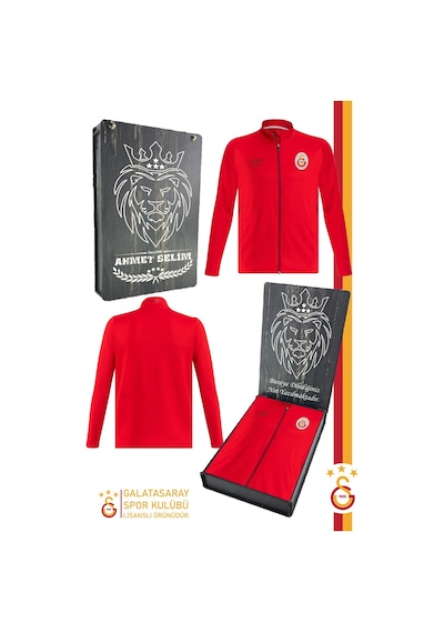 Galatasaray Lisanslı Fermuarlı Sweat Kişiye Özel Kutulu 001