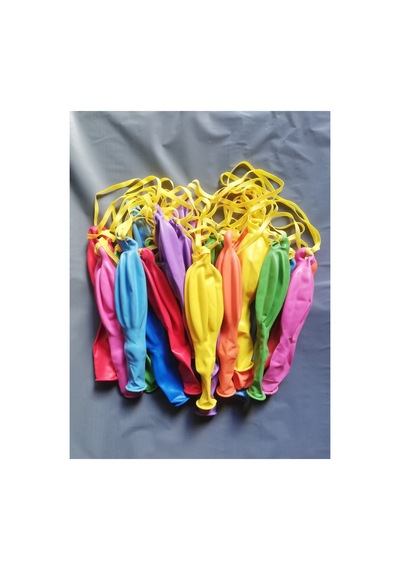 Punch Balon 100'lü Lastikli Zıpzıp Atom Balon Punch Panç İpli Balon Büyük Boy Renkli Balon Çok Renkli