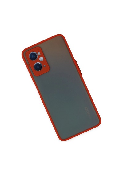 Gld-spt- Newface Oppo A96 Kılıf Montreal Silikon Kapak - Kırmızı