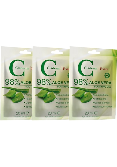 Claderm Aloe Vera Soothing Gel 3 x 20 ML