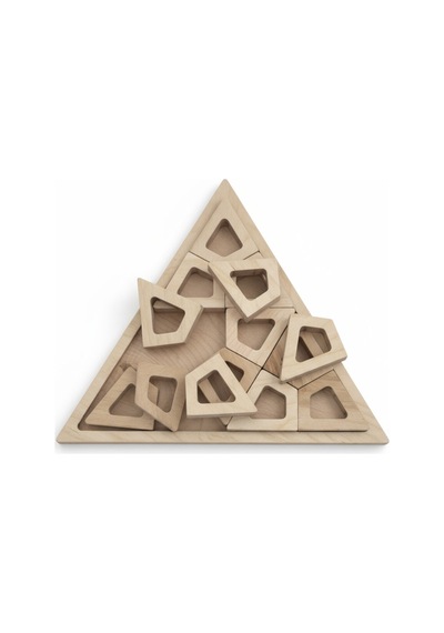 Ahşap Eğitici Üçgen Puzzle Model Yapboz