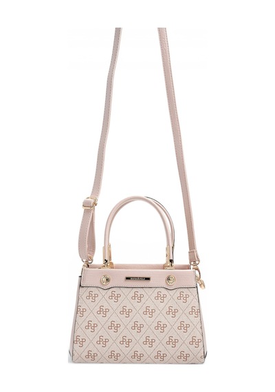 Silver & Polo Silver Polo Pembe - Pudra Monogram Kadın El Çantası Sp1292