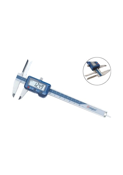 Dasqua 0-200mm Dijital Kumpas Uzun Üst Çeneli Üst Çene Boyu 44mm 2100-0620