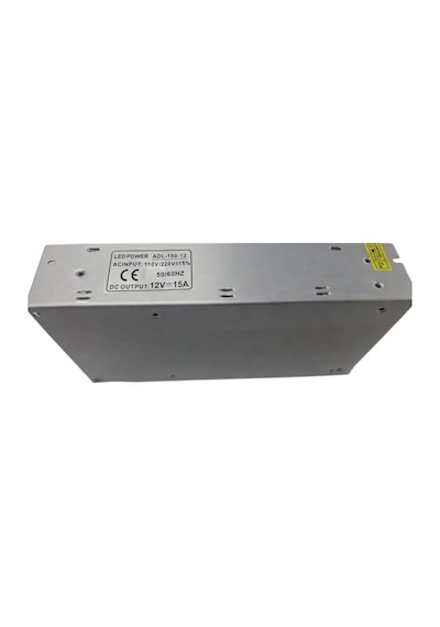 12v 15a Adaptör Trafo - 180w Metal Kasa Şerit Led Rgb Led Kamera Güç Kaynağı Adaptör