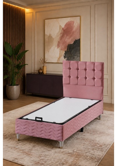 90x190 Bengü Tek Kişilik Set Baza Başlık Yatak 90 x 190