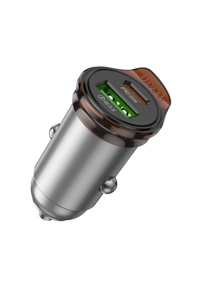 Tr Nz16a Rigorous 43w Type-c Ve Usb-a Çıkışlı Çift Port Araç İçi Pd Hızlı Şarj Cihazı Gri