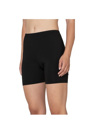 Özkan Underwear Özkan 27781 Kadın Premium Kumaş Modal Pamuklu Esnek Rahat Ara Boy Diz Üstü Kısa Tayt Şort Boxer Siyah