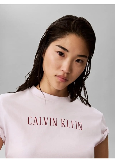 Calvin Klein Ss Classıc Varsıty L, 3fs Pembe Kadın T-shirt