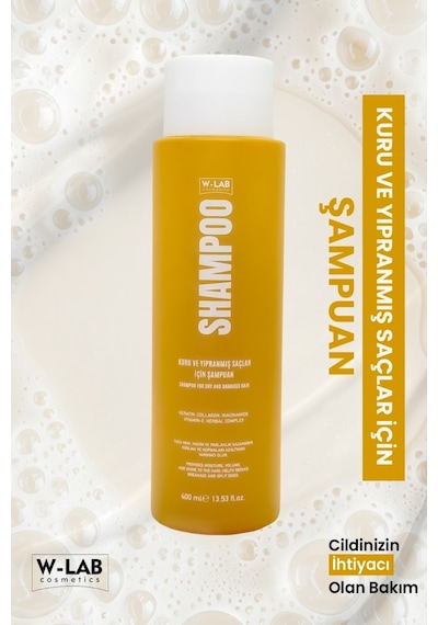 W-Lab Cosmetics Kuru Ve Yıpranmış Saçlar İçin Şampuan 400 Ml