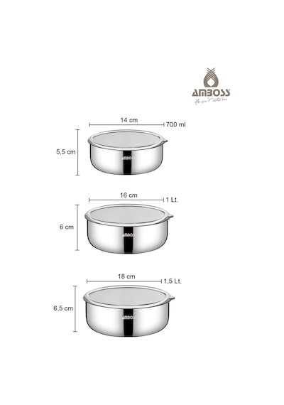 Mıxkeep Pro 15 Parça Paslanmaz Çelik Karıştırma Kabı & Saklama Kabı Grİ