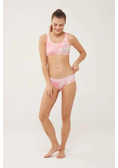 U.s Polo Assn. 66268 Kadın Büstiyer Şort Takım-pembe Pembe