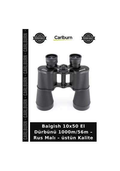 Baigish 10x50 El Dürbünü 1000m/56m Rus Malı Üstün Kalite Net Bakış Doğa Gözlem Yolculuk Eşyası Diğer