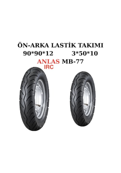 Anlaş/ırc Anlas Irc Set Mondial Fury 110 90/90-12 Ve 3.50-10 Mb77 Ön Arka Set