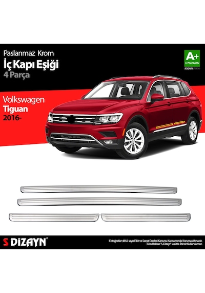 S-Dizayn Vw Tiguan Krom İç Kapı Eşiği 4 Prç. 2016 Üzeri S-Dizayn Vw Tiguan Krom İç Kapı Eşiği 4 Prç. 2016 Üzeri