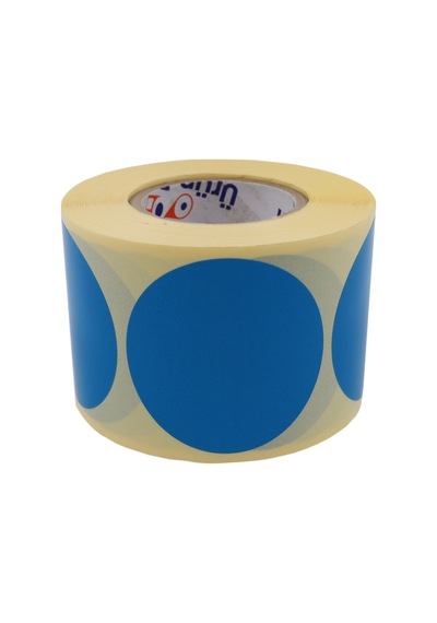 Kuşe Renkli Zemin Baskılı 40mm Çap Etiket 500 Adet