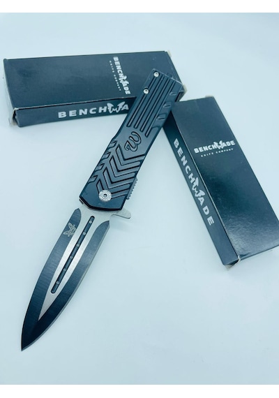 Benchmade Marka Siyah Metal Kasa Kamp Çakı //21cm-m131 Siyah