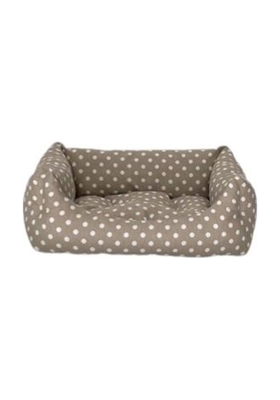 Pet Comfort Uniform Bej Puantiyeli Köpek Yatağı XS 50 x 40 CM