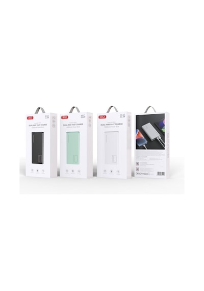 Pr229 22.5w Pd Hızlı Fast Type-c Usb-c / Usb-a Çift Çıkışlı 10000 Mah Powerbank Şarj Aleti Siyah