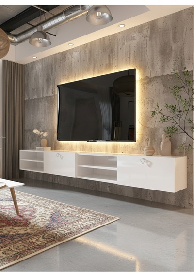Resital Tv Ünitesi S2447-1 Beyaz Beyaz