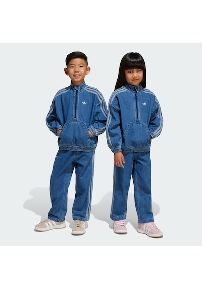 Adidas Jc7871 Denım Set Çocuk Eşofman Takımı Mavi