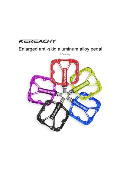 Kereachy 3 Rulmanlı Alüminyum Alaşımlı Mtb Freeride Bmx Geniş Platform Bisiklet Pedalı Yeşil